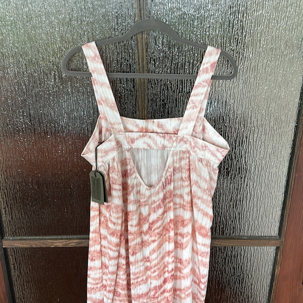 Pink and White Patterned Maxi Dress - Picture 12 of 15